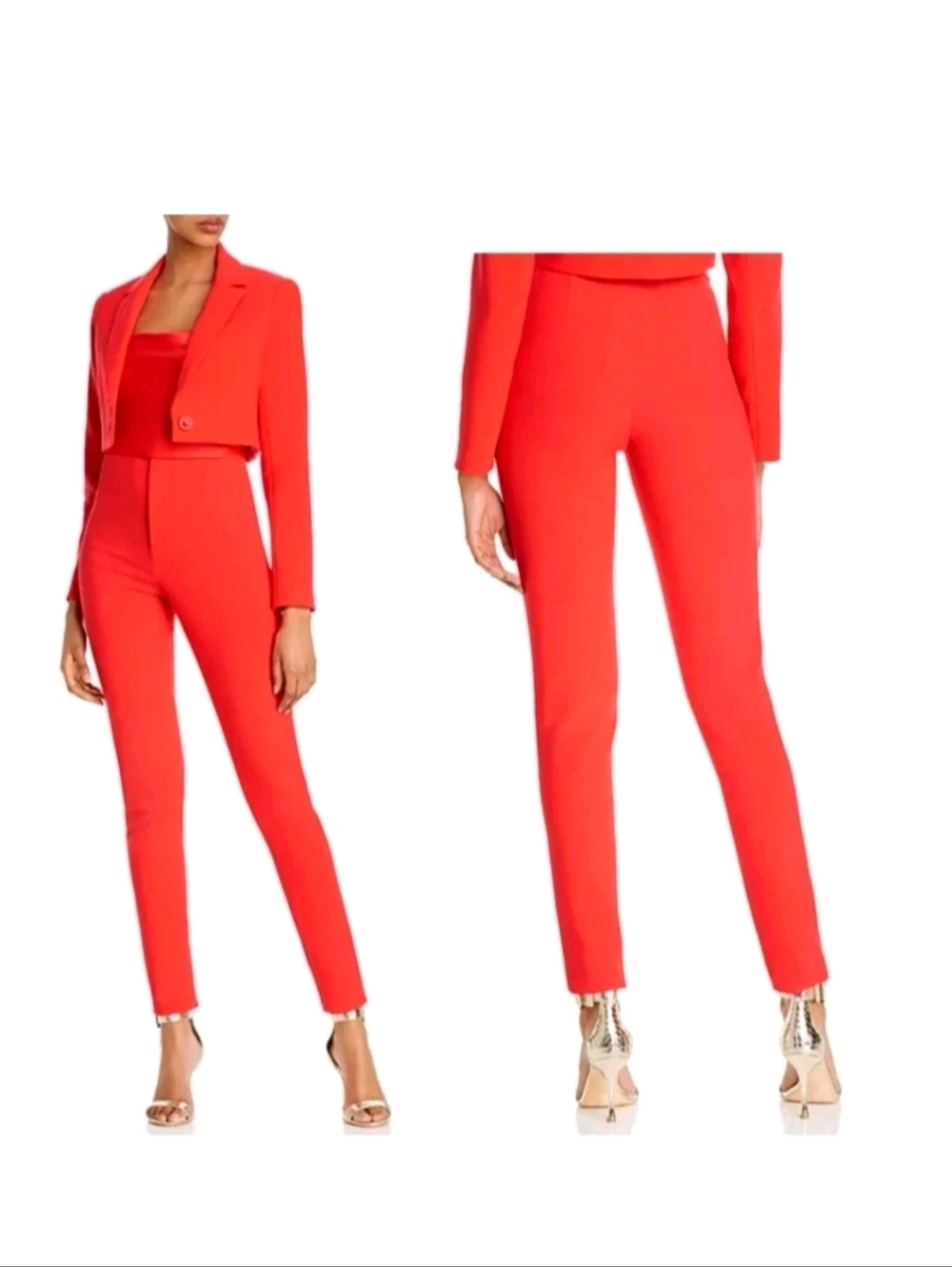 Alice + Oliva Lorinda Slim-Fit High-Waist Cropped Pant Size 0